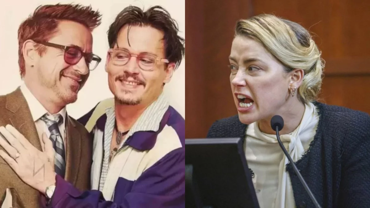 Robert Downey Jr. gratuluje Johnny'emu Deppowi po wygranej procesu z Amber Heard