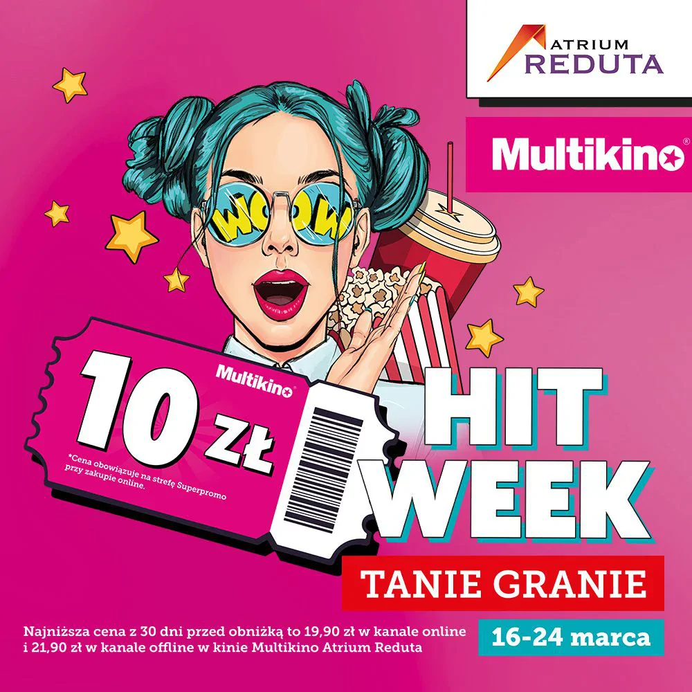 HIT WEEK: Tanie Granie w warszawskim Multikinie Atrium Reduta - bilety od 10 zł!
