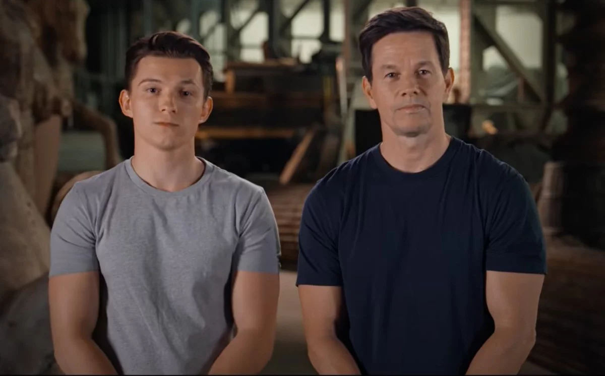 Uncharted - Tom Holland i Mark Walberg na materiale zakulisowym