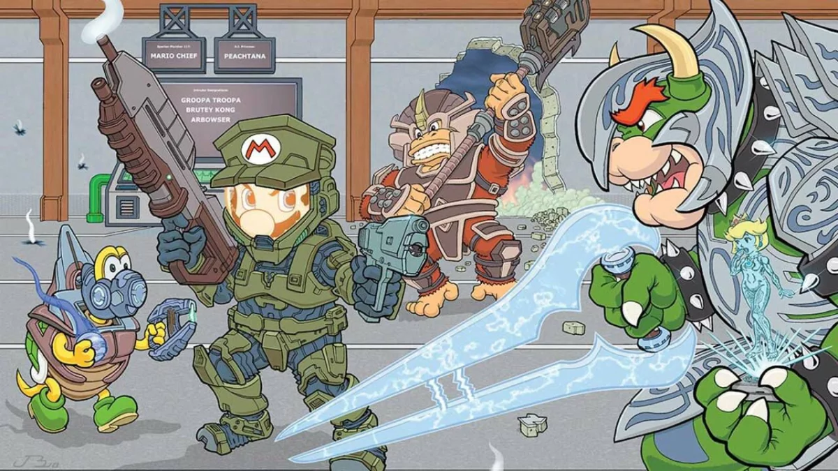 Halo udostępnia obrazek związany z Mario! Zapowiada się crossover?
