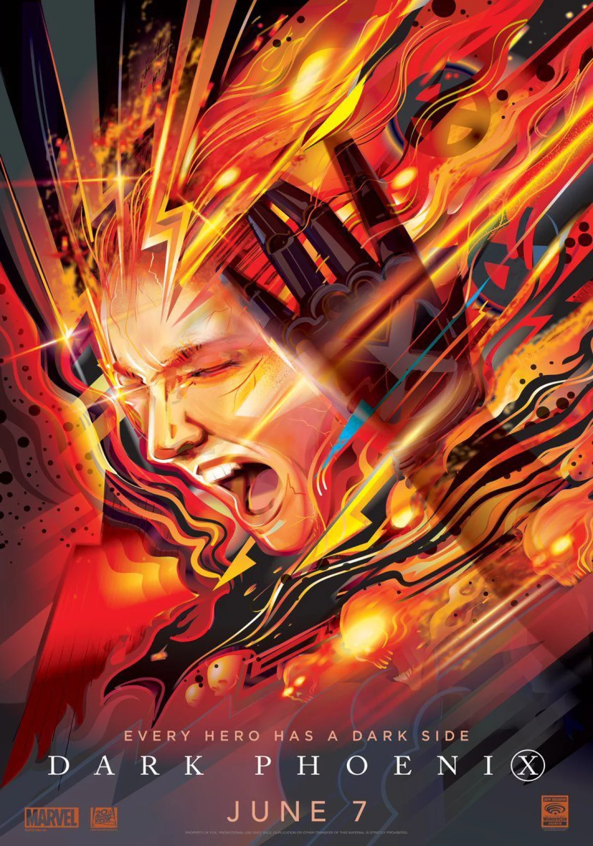 X-Men: Mroczna Phoenix - niesamowity, artystyczny plakat widowiska z okazji WonderConu!