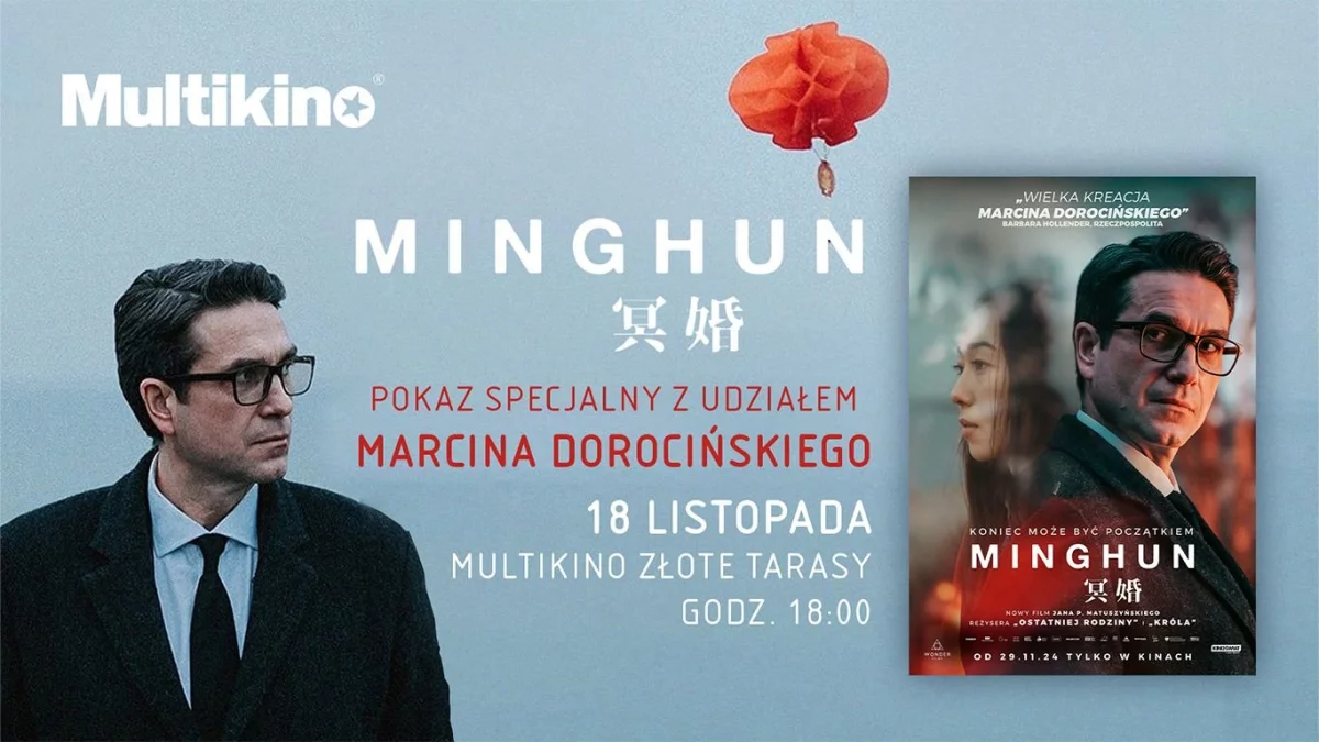 Marcin Dorociński zawita na na specjalny pokaz filmu „Minghun” w Multikinie Złote Tarasy