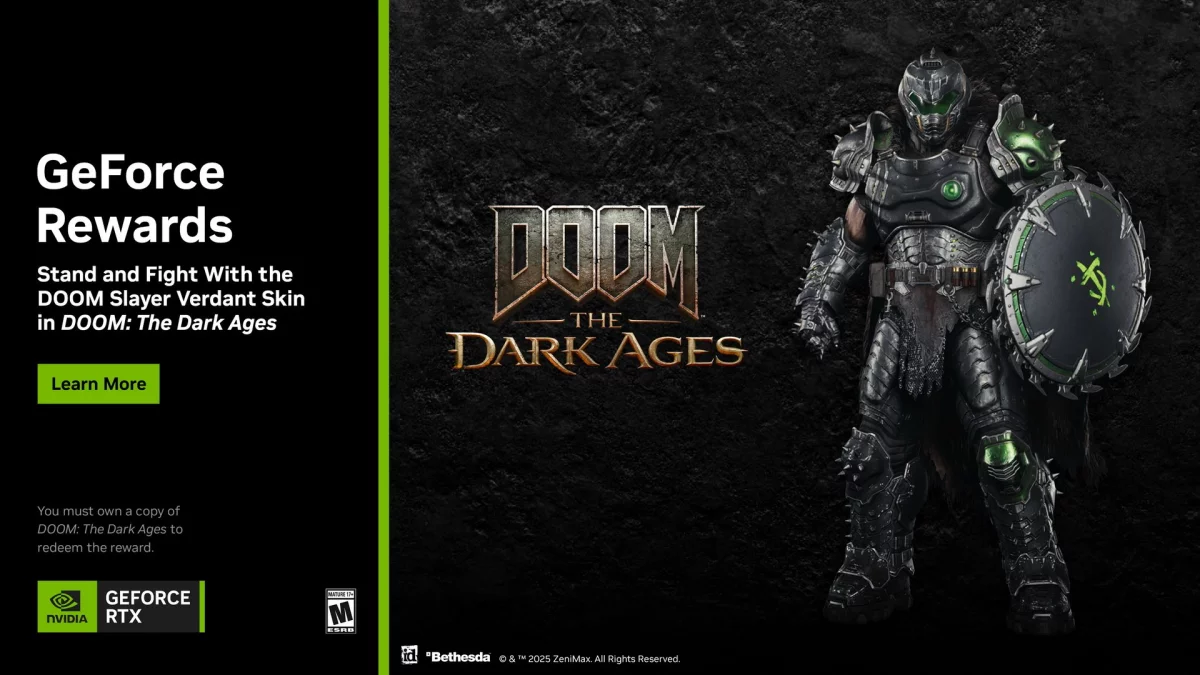 Kolejne gry ze wsparciem techniki NVIDIA DLSS. Darmowa skórka dla DOOM: The Dark Ages