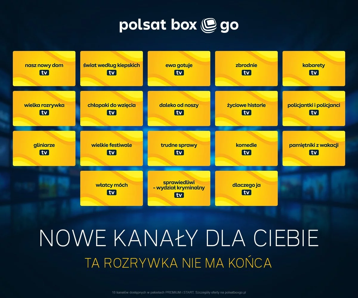 18 kanałów internetowych typu FAST Grupy Polsat Plus rusza w Polsat Box Go