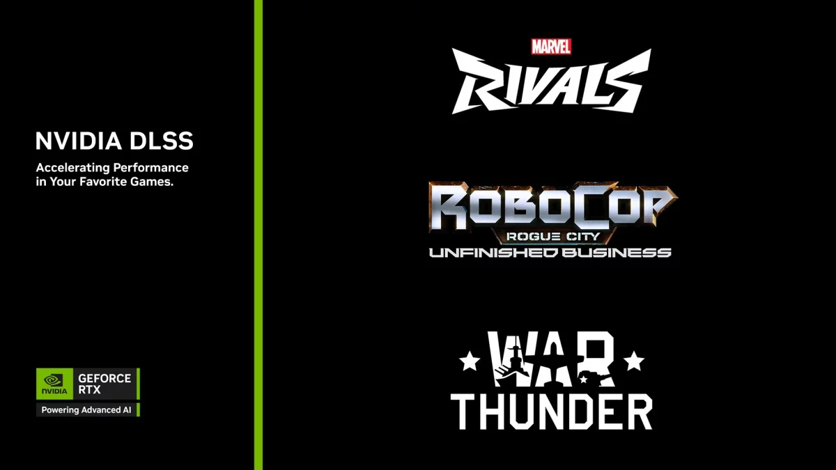 Techniki DLSS 4 oraz NVIDIA Reflex zwiększają płynność działania Marvel Rivals, czy RoboCop: Rogue City - Unfinished Business