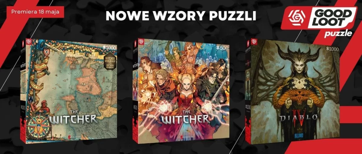 Nowe puzzle od Good Loot! Między innymi Portret z Diablo IV, mapa Królestw Północy czy obraz Rafała Olbińskiego