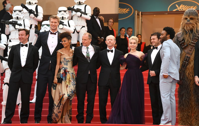 Gwiazdy filmu Han Solo: Gwiezdne wojny - historie w Cannes / fot. materiały prasowe / Getty Images