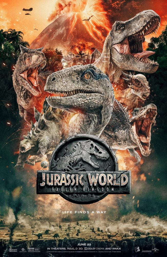 Plakat promujący Jurassic World: Upadłe królestwo!