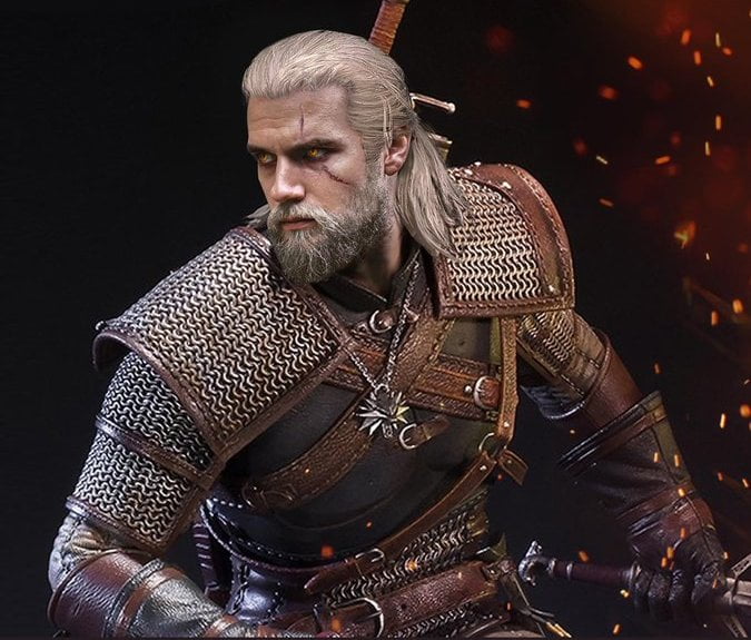 Henry Cavill jako Geralt grafika Witcher Wiedźmin Netflix