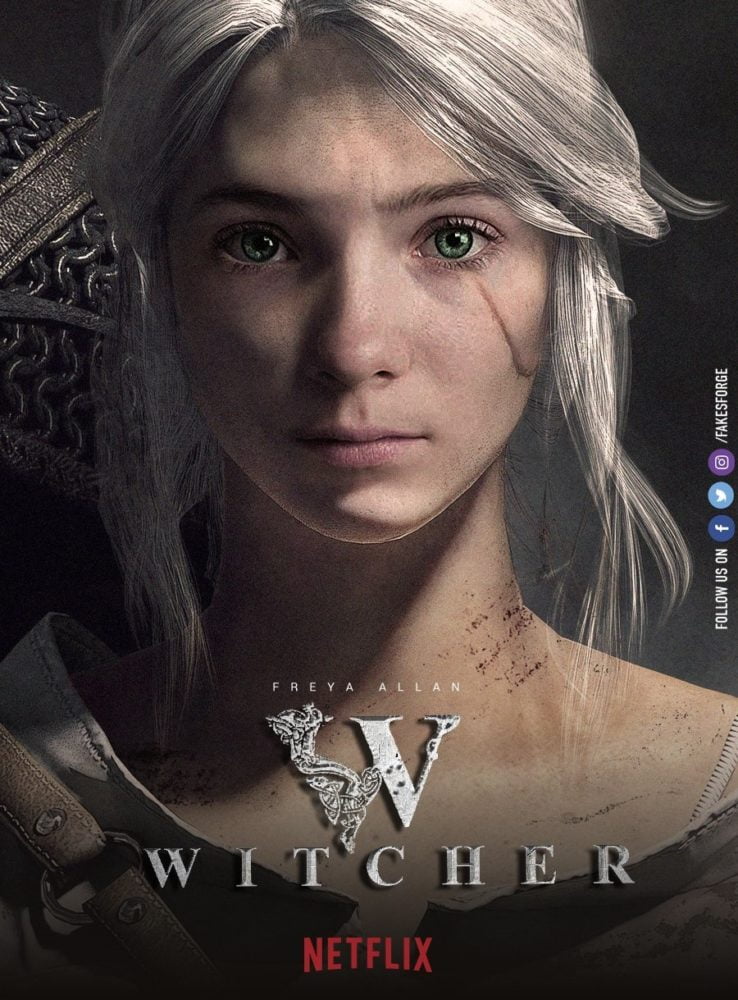 freya allan ciri wiedźmin aktorka serial witcher fanart