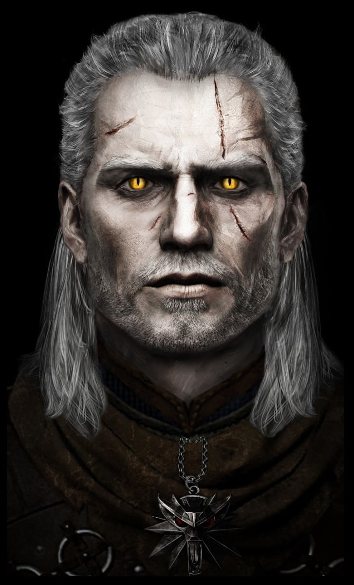 henry cavill wiedźmin geralt fanart
