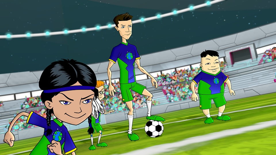 lewandowski kreskówka mecz