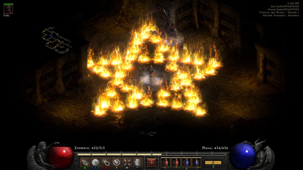 Tangkapan layar dari Diablo II: Dibangkitkan