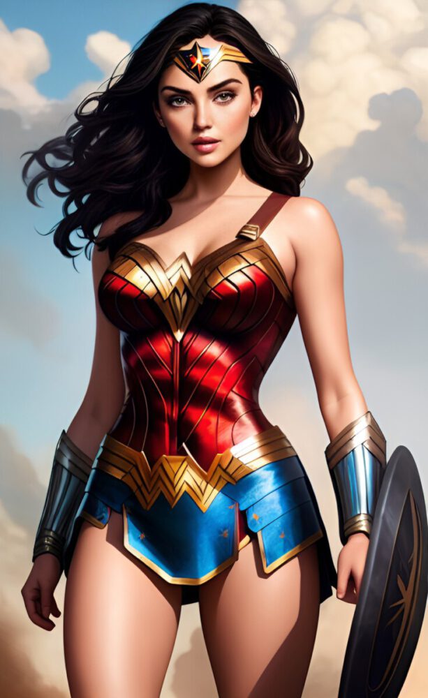 ana de armas wonder woman fan art