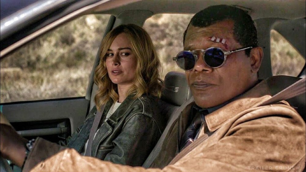 nick fury kapitan marvel samuel l. jackson brie larson